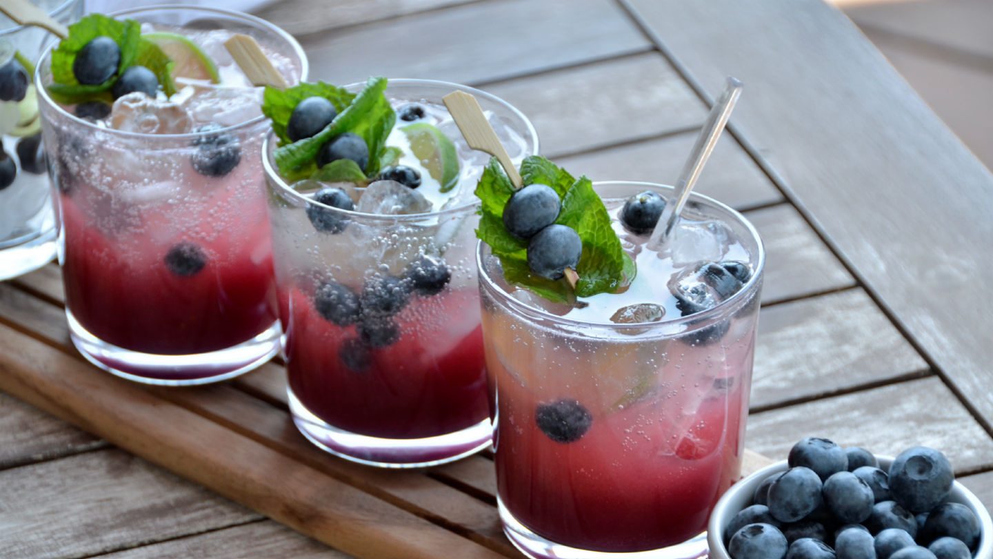 Staggeringly nice blueberry mojito 